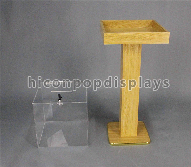 Коробка дисплея изготовленного на заказ приспособления дисплеев товара попа деревянная акриловая большая Фрестандинг