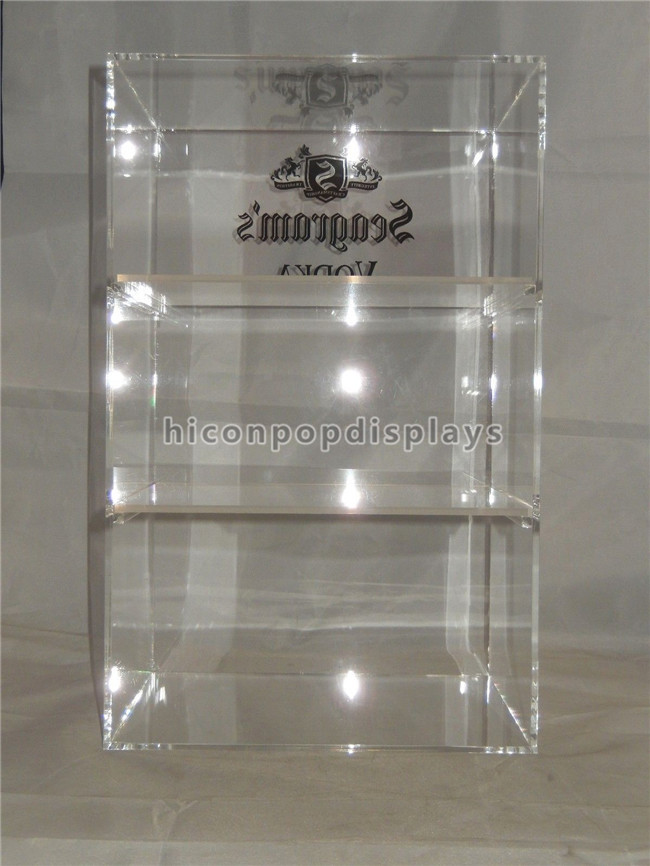 Витринный шкаф вина выставочной витрины вина винного магазина акриловый с изготовленным на заказ логотипом