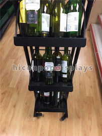 Китай Безалкогольный напиток 3 полок мобильные/цвет черноты выставочной витрины вина с 4 рицинусами поставщик