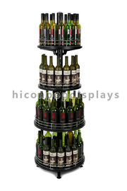 Китай Регулируемое приспособление 4-Лаер дисплея винного магазина распространяит округлую форму башни дисплея вина поставщик