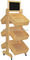 Свободные стоящие деревянные стеллажи для выставки товаров, блок индикатора пекарни продовольственного магазина для рекламировать поставщик