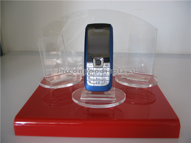 Кунтертоп стеллажа для выставки товаров мобильной ясности магазина акриловый для смартфонов рекламируя