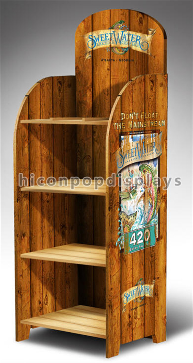 Коробка дисплея изготовленного на заказ приспособления дисплеев товара попа деревянная акриловая большая Фрестандинг