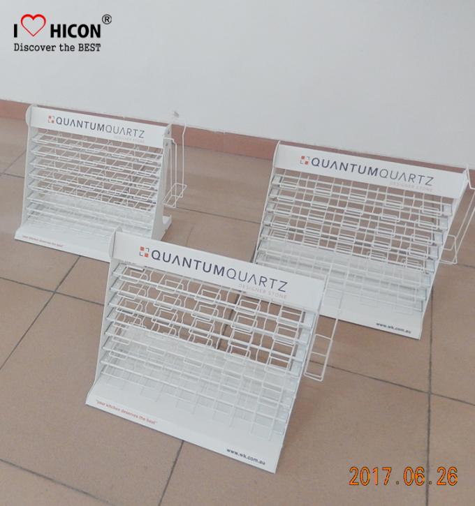 Стойки дисплея плитки мрамора Countertop стеллажей для выставки товаров плитки выставочного зала провода металла