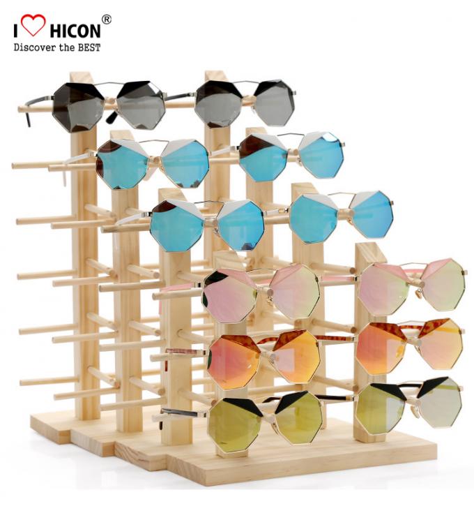 Оборудование рекламы встречной верхней части выставочной витрины солнечных очков изумительных клиентов деревянное